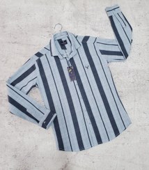 تصویر پیراهن مردانه راه راه کنفی - xl 