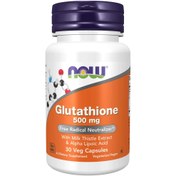 تصویر مکمل سفید کننده پوست گلوتاتیون ناو فودز ۳۰ عددی 500mg glutatione