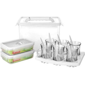 تصویر ست چای خوری ۶ نفره هوم کت مدل دلنار 