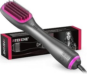 خرید و قیمت Couture Hair Pro One Step Hot Air Brush - 1200 وات سشوار حرفه ای استایلر با شانه ضد جوش - سشوار یونی سرامیکی (خاکستری) - ارسال 20 روز کاری | ترب