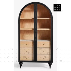 تصویر ویترین کتابخانه کلاسیک مدل نواخت 