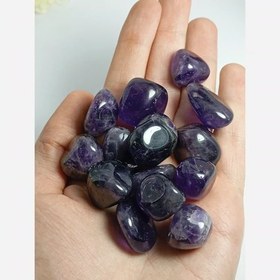 تصویر سنگ آمیتیست معدنی تامبل شده 