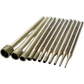 تصویر مته پودر الماسه استوانه داخل سوراخ 0/8 (100 عددی) Diamond Rotary Cutters Polishing Burrs