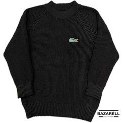 تصویر پلیور مردانه مشکی برند LACOSTE Edition | BAZARÈLL Men’s black Knit Sweater | BAZARÈLL Lacoste Edition 