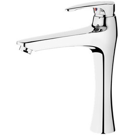 تصویر شیر روشویی پایه بلند کاویان مدل پروانه Kavian long pedestal faucet butterfly model