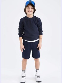 تصویر شلوارک بافتنی پسرانه برند Defacto Boy Knitted Short