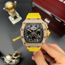 تصویر ساعت RM 11-03 ریچارد میل نگیندار کرنوگراف رزگلد بند زرد Richard Mille RM 11-03 Automatic Flyback Chronograph ساعت مچی ریچارد میل (Richard mille)