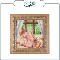 تصویر تابلو فرش دستباف مادرو کودک 