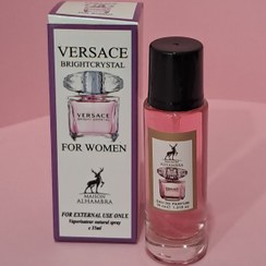 تصویر عطر ادوپرفیوم زنانه الحمبرا مدل ورساچه برایت کریستال حجم ۳۵ میل 