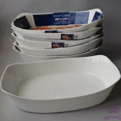 تصویر تابه سفید مستطیل لومینارک فرانسه مدل اسمارت کازین34 سانت کد 4027(پس کرایه) 