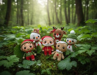 تصویر عروسک قلاب بافی بافتنی 