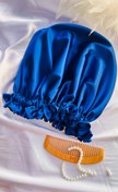 تصویر کلاه خواب ساتن – نرم، ضدحساسیت و محافظ مو | - آبی کاربنی Satin Sleep Cap – Soft, Anti-Allergy & Hair Friendly | Free Shipping