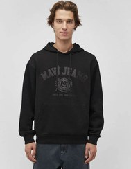 تصویر هودی مردانه ماوی اورجینال MAVI Printed Black Sweatshirt 