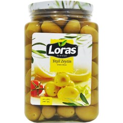 تصویر زیتون سبز شکسته لوراس ۱۵۰۰ گرم 