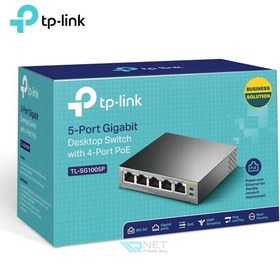 تصویر سوئیچ شبکه 5 پورت گیگابیت_4 پورت POE تی پی لینک مدل TL-SG1005P TP-Link 5-Port Gigabit Ethernet Switch TL-SG105SE