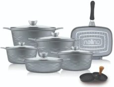 تصویر سرویس قابلمه گرانیتی 12 پارچه مدل Elita plus برند نالینو NALINO 