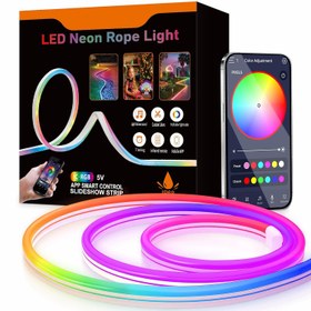 تصویر ریسه نئونی 5متری فول کالر 