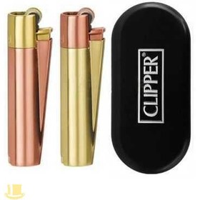 تصویر فندک کلیپر مدل Gold Marble فلزی 