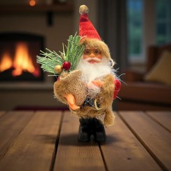 تصویر آویز عروسک بابانوئل قرمز 20 سانت 