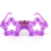 تصویر عینک تولد پارتی LED چراغ دار مدل ستاره ای 