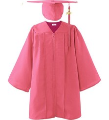 تصویر ست لباس فارغ‌التحصیلی کودکانه رنگ صورتی روشن برند loquat Kids Children's Bachelor's Uniform Kindergarten Set Children's Doctoral Uniform Performance Uniform Graduation Dress Light Pink