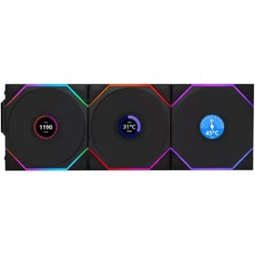 تصویر فن کیس لیان لی UNI FAN TL120 LCD REVERSE Wireless 