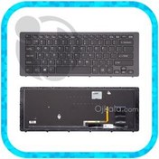 تصویر کیبورد لپ تاپ سونی VAIO SVF15N نوک مدادی اینتر کوچک با فریم و بکلایت - نو 