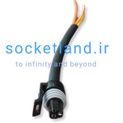 تصویر سوکت سه فیش دوویی پلی آمید سیم خودرویی سرسیم برنجی روکش دار socket