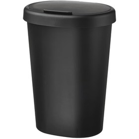 تصویر سطل زباله ایکیا مدل HÖLASS ا IKEA HÖLASS Bin with lid, black IKEA HÖLASS Bin with lid, black