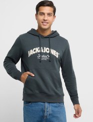 تصویر هودی لوگو برند jack & jones 