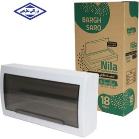 تصویر جعبه مینیاتوری روکار 18 فیوز برق سارو مدل نیلا Saro Nila model 18 electric fuse miniature box