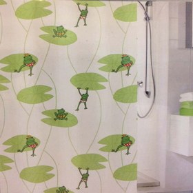 تصویر پرده حمام 140*190 رزین تاژ طرح قورباغه Frog 