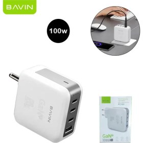 تصویر شارژر دیواری باوین Bavin PC918Y GaN توان 100 وات 