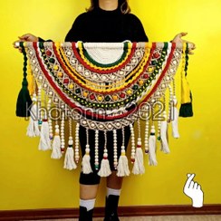 تصویر دیوار کوب مکرومه ترنج 