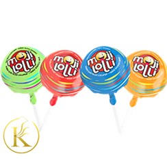 تصویر آبنبات چوبی آدامس دار موجی لولی ببتو moji lolli moji lolli