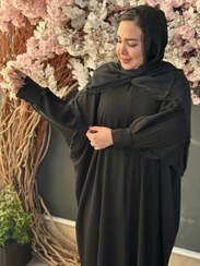 تصویر مانتو عبایی سوگند از جنس کریشه 