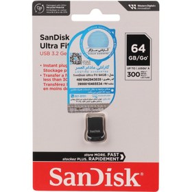 تصویر فلش 64 گیگ سن دیسک Sandisk Ultra Fit USB3.2 