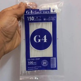 تصویر بست کمربندی پلاستیکی با طول 15 سانتیمتر عرض 2/5 میلیمتر G4 cable tie