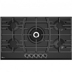 تصویر اجاق گاز شیشه ای بیمکث مدل 0061 مشکی Bimax 0061 Glass Gas Stove Black