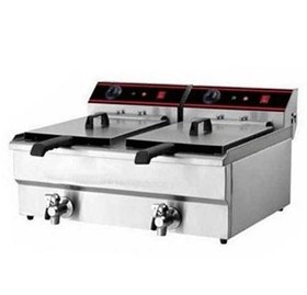 تصویر سرخکن رومیزی گازی دو لگن با شیر تخلیه ۱۶ لیتر استار 