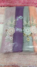 تصویر حوله صورت گل برجسته 