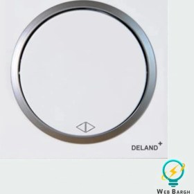 تصویر کلید و پریز دلند مدل آوا پلاس با زه نقره ای 