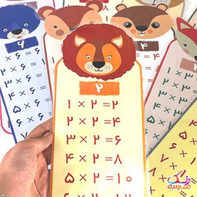 تصویر جدول ضرب لمینتی حیوانات جدول ضرب حیوانات جهت آموزش و تزئین کلاس سوم