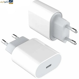 تصویر شارژر دیواری اپل مدل 20 وات دو شاخه Apple 20 Watt Wall Charger