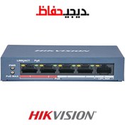 تصویر سوئیچ 5 پورت POE هایک ویژن مدل DS-3E0105PE/M 