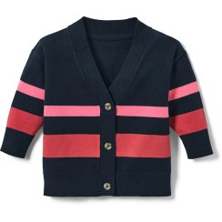 تصویر ژاکت بافت بچگانه راه راه چیبو 