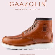 تصویر بوت گاراژ 1 گازولین عسلی – GAAZOLIN Garage Boots HNY Brown 