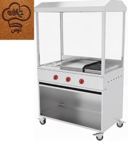 تصویر فر ساندویچی چهار کاره 110 سانت-کارگاهی دستگاه ساندویچ ساز صنعتی