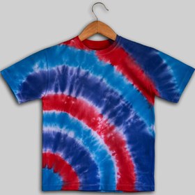 تصویر تیشرت تای دای (شیبوری) پسرانه اشعه آفتاب Sunray tie dye shirt