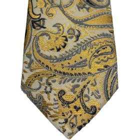 تصویر کراوات بته‌ جقه طلایی | R&R 